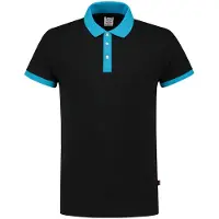 Tricorp 201002BlackTurquoise3XL Poloshirt Bicolor Slim Fit (3XL)