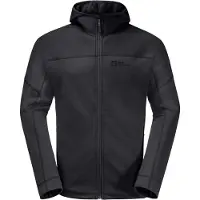 Jack Wolfskin Veste en polaire 'Hirschberg Hooded FZ M' noir