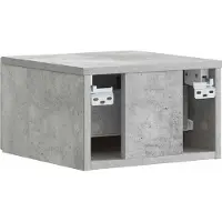 vidaXL Table d'appoint murale Gris béton 34,5 x 33 x 20 cm