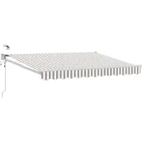 vidaXL Auvent électrique rétractable , gris clair et blanc