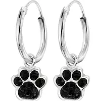 Lucardi Boucles d'oreilles noir / argent