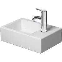 Duravit Lave-mains pour meuble VERO AIR 380x250mm o ÜL m HLB 1 HL droite blanc (250 mm, 380 mm)