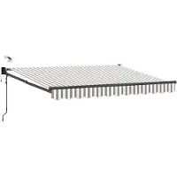 vidaXL Auvent électrique rétractable , gris clair et blanc