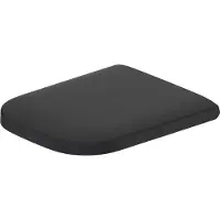 Duravit Happy D.2 Abattant WC Anthracite mat avec amortisseur de fermeture et charnières inox