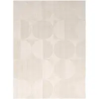 Studio Clarice Tapis en laine - Giselle Circles Crème | 160x230 cm | Rectangulaire | Pile courte