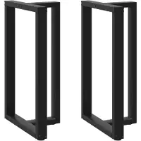 vidaXL Pieds de table de bar en T 2 pcs. noir 60x35x(100-101) cm acier