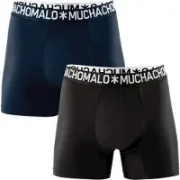 Muchachomalo Boxer Muchachomalo Men Solid Cotton Black (Lot de 2)-XL