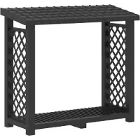 vidaXL Étagère à bois de chauffage 114 x 46 x 101 cm, PP, anthracite