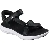 SKECHERS Sandales pour femme Slip-ins GO GOLF avec soutien de la voûte plantaire, enfilage facile, noir, taille 39 EU