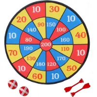 Rappa Cible de Fléchettes Velcro 36 Cm 2 Boules + 2 Fléchettes