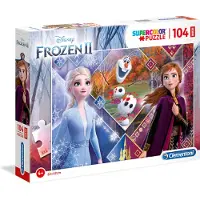 Clementoni Aventure Magique avec Elsa & Anna - Puzzle Géant 104 pièces