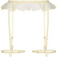 Hunkemoller Porte-jarretelles 'Flora' jaune / jaune pastel / blanc