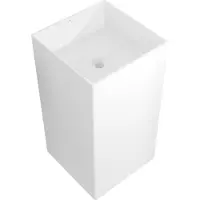 Mexen Xola-2 lavabo sur pied en conglomérat 45 x 45 cm, blanc mat - 26594500