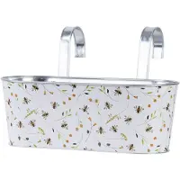 Esschert Design Jardinière En Zinc Abeilles Avec Crochet