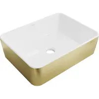 Mexen Catia lavabo à poser 48 x 37 cm, blanc/or motif géométrique - 21314817