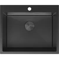 Mexen Solix évier en acier inoxydable 1 bac 600 x 500 mm, noir - 6408601000-70