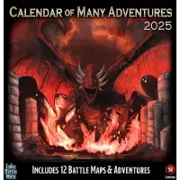 Loke Battle Mats Calendrier des nombreuses aventures 2025 - Accessoires pour jeux de rôle sur table - Édition anglaise
