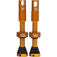 Peatys Valves Peatys X Chris King MK2 Tubeless Valves 1 paire sans chambre à air 42 mm bourbon PTV2-42-BRB-12