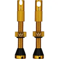Chris King Valves Peatys X Chris King MK2 Tubeless, 1 paire, sans chambre à air, 60 mm, dorées, PTV2-60-GLD-12