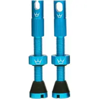 Chris King Valves Peatys X Chris King MK2 Tubeless, 1 paire, sans chambre à air, 60 mm, turquoise, PTV2-60-TRQ-12
