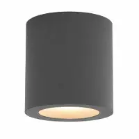 Astro Kos - Downlight rond monté en surface Gris structuré IP65, GU10
