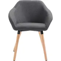vidaXL Chaises de salle à manger 4 pcs Gris foncé Tissu