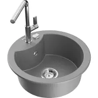 Mexen Diego granit 1 bac avec mitigeur Flora, gris (6512-71-670401-00)