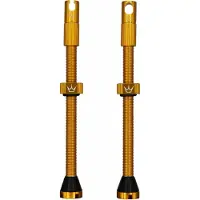 Chris King Peatys X Chris King MK2 Tubeless Valves 1 paire tubeless 80 mm gold PTV2-80-GLD-12