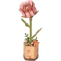 Rowood Kit de construction Robotime Pink Rose TW041 Bois 21 x 8,5 x 6,5