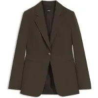 BOSS Blazer droit en laine vierge mélangée