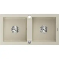 Mexen Mario Évier 2 cuves en granit 820 x 436 mm, Beige - 6504822000-69
