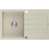 Mexen Bruno Evier 1 bac en granit avec égouttoir 795 x 495 mm, Beige - 6513791010-69