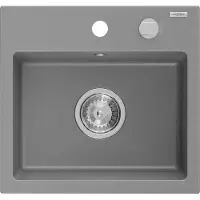 Mexen Milo évier 1 bac en granit 435 x 410 mm, Gris - 6505441000-71