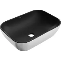 Mexen Rita lavabo à poser 45 x 32 cm, noir mat/argent - 21084574