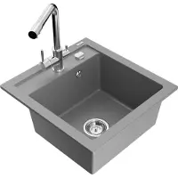 Mexen Vito 1 bac en granit avec mitigeur Duero, Gris - 6503-71-671600-00
