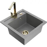 Mexen Vito 1 bac en granit avec mitigeur Rita, Gris - 6503-71-670300-50