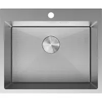 Mexen Solix évier en acier inoxydable à 1 bac 600 x 500 mm, inox HC - 6408601000-01HC