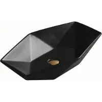Mexen Elena lavabo pour plan de travail 63 x 41 cm, noir mat - 21476385