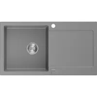 Mexen Leo Evier 1 bac en granit avec égouttoir 900 x 500 mm, Gris - 6501901010-71