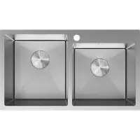 Mexen Xorin évier en acier inoxydable 2 bacs 780 x 450 mm, inox - 6441782000-01