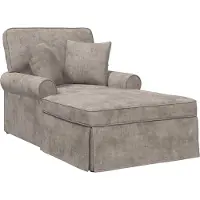 vidaXL Chaise lounge avec jupe Sable 157 x 91 x 91 cm ARES