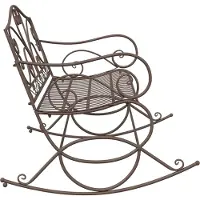 vidaXL Banc de jardin en acier brun antique