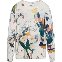 Desigual Pull-over marine / jaune / orange / blanc