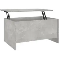 vidaXL Table basse gris béton 80 x 55,5 x 41,5 cm en aggloméré