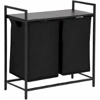 Ceruzo Panier à linge double – Extensible – Tri du linge – Noir