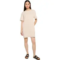 Urban Classics Robe courte de - Robe - XS - L - pour Femme - beige - Taille XS
