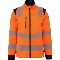 WK. Designed To Work Veste de sécurité softshell recyclée avec manches amovibles