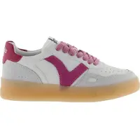 Victoria pour femme. 1257129 Baskets en cuir Seoul blanc, rose (36), 1 à 3 cm, Lacets, Casuel