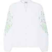 Fransa Chemisier 'FROLANA' vert / blanc