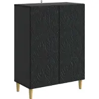 vidaXL Buffet noir 66 x 34,5 x 90 cm en aggloméré